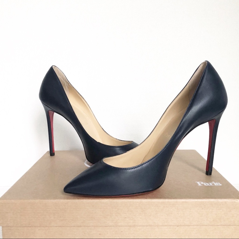 Christian Louboutin Navy Pigalle Follies Pumps